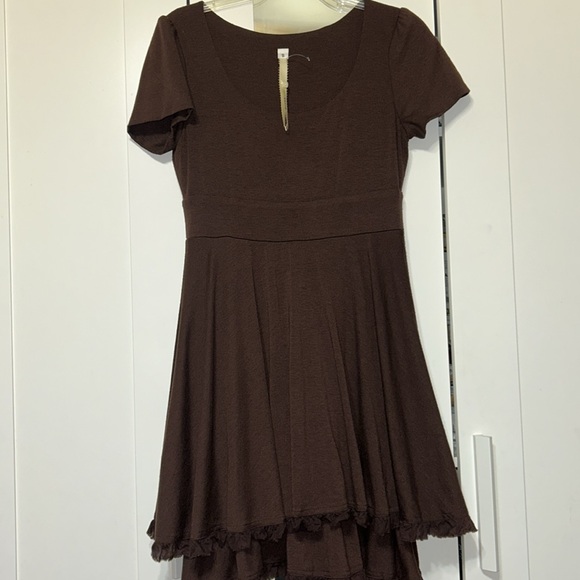 Uncle Frank Brown Dress Fit n Flare Short Sleeve Dress Size Small - Picture 10 of 10